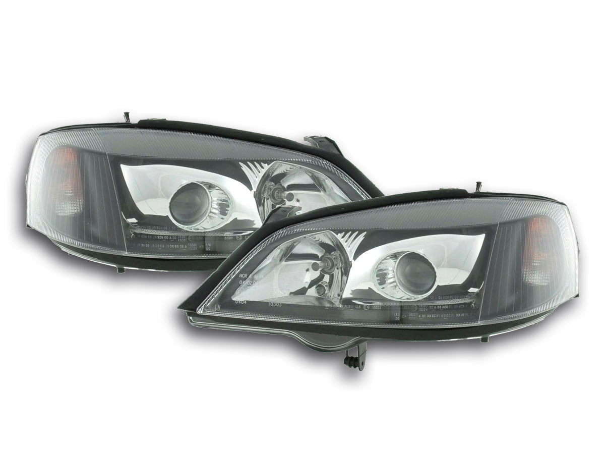 Scheinwerfer Opel Astra G 98-03 schwarz Scheinwerfer Opel Astra G 98-03 schwarz